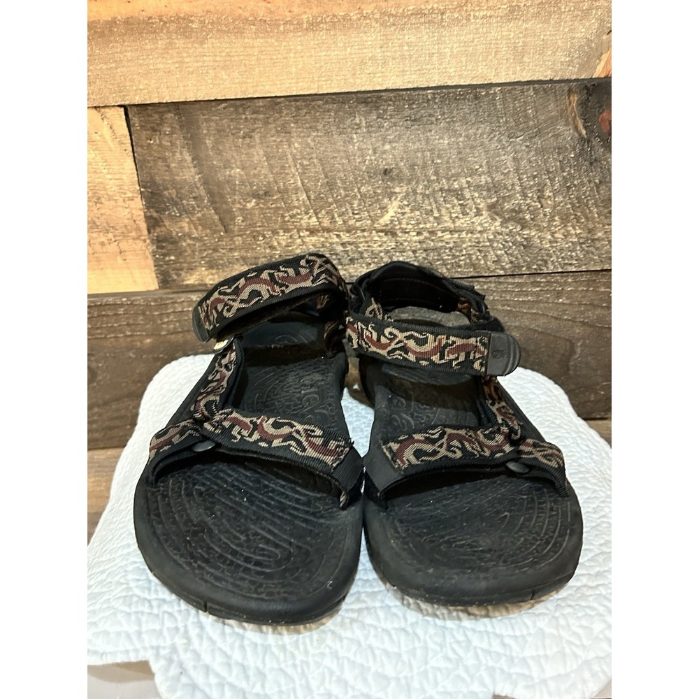Teva Hurricane 3 Mens Sandals Black Geometric Pattern Hiking Sport Shoes size 10
